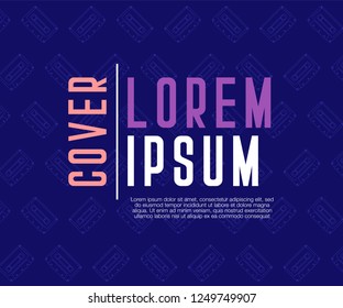 Retro style video cassette two side cover. Back and sides of paper cover