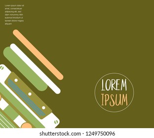 Retro style video cassette two side cover. Back and sides of paper cover