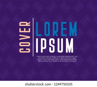 Retro style video cassette two side cover. Back and sides of paper cover