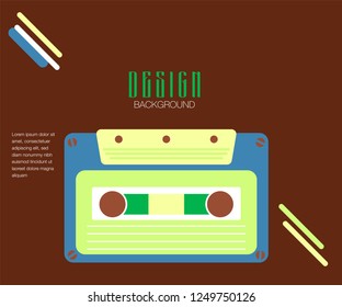 Retro style video cassette two side cover. Back and sides of paper cover