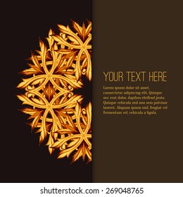 Retro style vintage background. Vector greeting card or invitation. Vintage floral decorative elements. Hand drawn ornament. Flourish ornament. Islam, arabic, indian, moroccan, ottoman motifs.