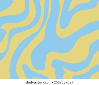 Retro style wavy abstract patterns in vibrant color combinations, . Perfect for vintage-themed backgrounds, creative designs, or artistic projects