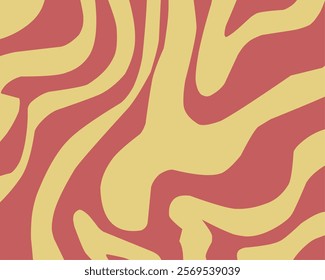 Retro style wavy abstract patterns in vibrant color combinations, . Perfect for vintage-themed backgrounds, creative designs, or artistic projects