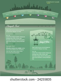 retro style website template, all vector editable elements