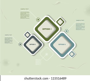Retro Style Website Template, Vector design frame.