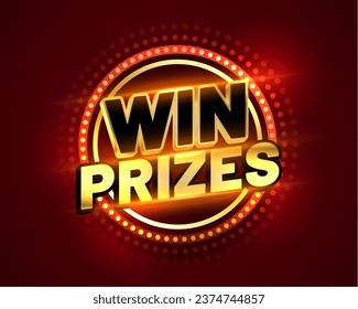 retro style win prizes and surprise gifts background vector