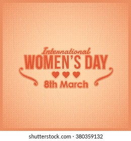 Retro Style Women's Day Greeting Card - Activity, Events, Celebration, Announcement Background