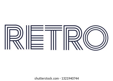 retro style word