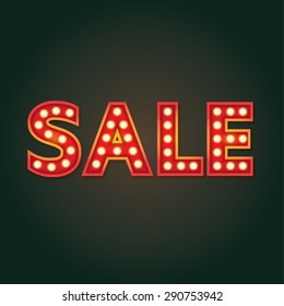 retro style of the word SALE