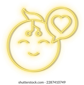 Estilo retro icono del vector del neón amarillo móvil, icono del neón amarillo inteligente.