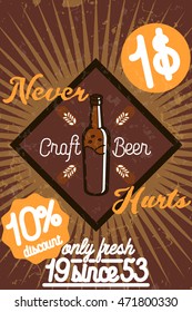 Retro styled beer banner