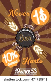 Retro styled beer banner