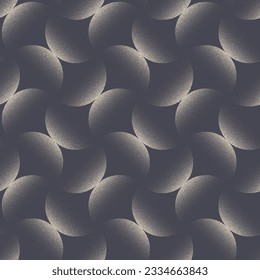 Retro Styled Fashion Seamless Pattern Vector Dotwork Fancy Abstract Background. Old Fashioned Vintage Textile Design Chic Fabric Print Repetitive Pale Grey Wallpaper. Halftone Endless Art Illustration