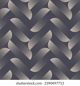 Retro Styled Fashion Seamless Pattern Trend Vector Dot Work Abstract Background. Endless Abstraction 1950s 1960s Fancy Chic Textile Design Fabric Print. Repetitive Wallpaper Half Tone Art Illustration