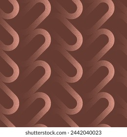 Retro Styled Fashionable Seamless Pattern Trend Vector Brown Abstract Background. 50s 60s 70s Funky Half Tone Art Illustration for Textile Print. Endless Graphic Abstraction Wallpaper Dot Work Texture
