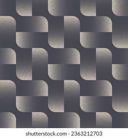 Retro Styled Graphic Cozy Seamless Pattern Vector Dot Work Trendy Abstract Background. Old Fashioned 50s 60s 70s Funky Design Textile Print Repetitive Wallpaper. Half Tone Continuous Art Illustration