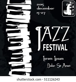 Retro styled Jazz festival Poster. Vector illustration