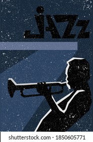 Retro styled Jazz poster. Can be used for jazz festival, Jazz band musical performance, vintage jazz poster