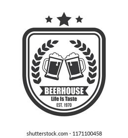 Retro Styled Label Of Beer Or Brewery