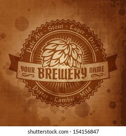 retro styled label of brew excellent as a pattern of advertisement classic cream ritual original texture bar isolated black formal mark foam celebration myth luxurious german science classical value b