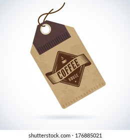 retro styled label of coffee artistic as a pattern of packet design classical genuine texture coffee isolated sign fancy beans antique quality banner diploma offset document value transfer agreement v