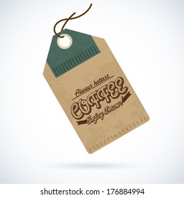 retro styled label of coffee good as a pattern of parcel design classic genuine texture coffee isolated sign fancy beans classical traditional value flag assurance offset document transfer agreement v
