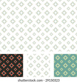 retro styled light vector seamless pattern
