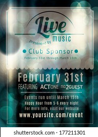 Retro Styled Live Music Venue Flyer