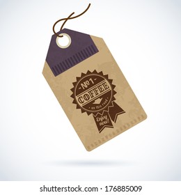 retro styled mark of coffee excellent as a pattern of packet design classic genuine texture coffee isolated mark fancy beans old-fashioned traditional value flag assurance offset document transfer agr