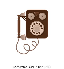 Retro styled payphone vector Illustration on a white background