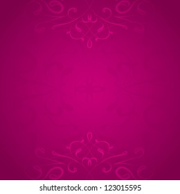 Retro styled pink floral vector background