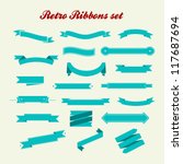Retro styled ribbons collection.