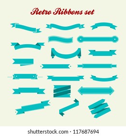 Retro styled ribbons collection.