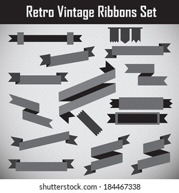 Retro styled ribbons collection.