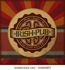 retro styled seal of beer good as a pattern of advertisement editable layered vector classical cream ritual genuine texture bar isolated black anniversary sign froth ceremony myth fancy vintage german