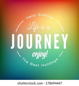 Retro styled summer calligraphic design card, vintage holiday ornament, beach label element