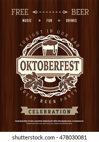 retro styled vector logo series of beer oktoberfest okay as a design part template for bar or bistro classic vacation midnight texture bar traditional banquet holiday scene festivity ceremony nocturna