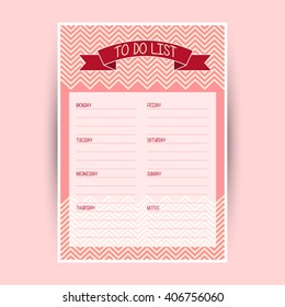 Diseño de planificación semanal de estilo retro