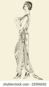 Retro styled woman