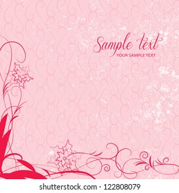 Retro Stylish Floral Background - Vector illustration. Hand drawn floral background with flowers. Elements for design