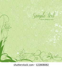 Retro Stylish Floral Background - Vector illustration. Hand drawn floral background with flowers. Elements for design
