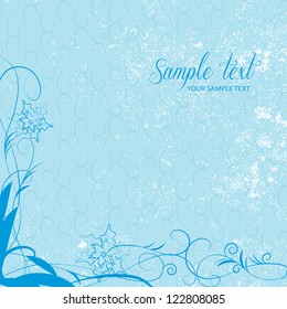 Retro Stylish Floral Background - Vector illustration. Hand drawn floral background with flowers. Elements for design