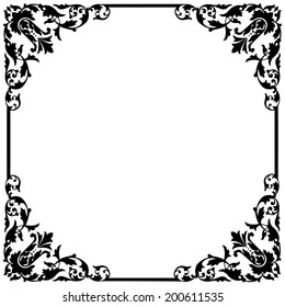 Retro stylish frame, the card layout for decoration