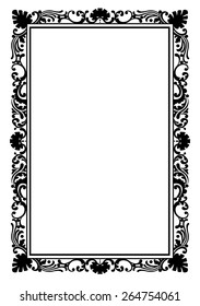 Retro stylish frame, the card layout for decoration