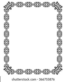 Retro stylish frame, the card layout for decoration