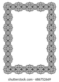 Retro stylish frame, the card layout for decoration