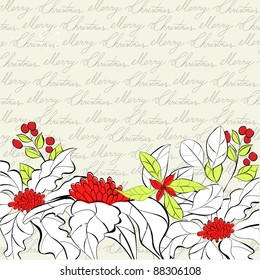 Retro stylized christmas card