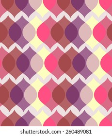Retro stylized geometric seamless pattern