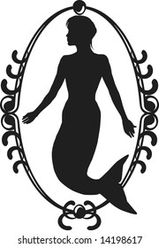 Retro stylized illustration of a Mermaid