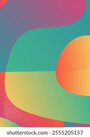  Retro Subtle Gradient with Fluid Abstract Shapes. Abstract gradient background with flowing. Subtle grainy texture adds a retro, dynamic effect vector illustration